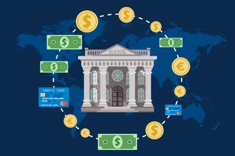 Banking concept. Vector illustration in flat design Stock Illustration