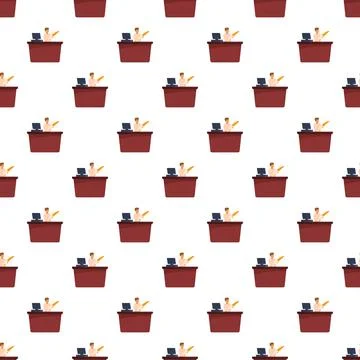 Banking customer service seamless repeating pattern Stockillustratie