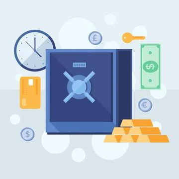 Banking deposits. Stock Illustration