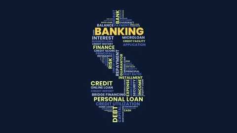Banking Dollar Sign Word Cloud Animation, Finance Dollar Sign Word Cloud Wi.. Stock-Footage 341272348