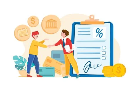 Banking Facilities Stock Illustration