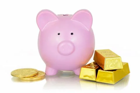 Banking With Gold Foto stock