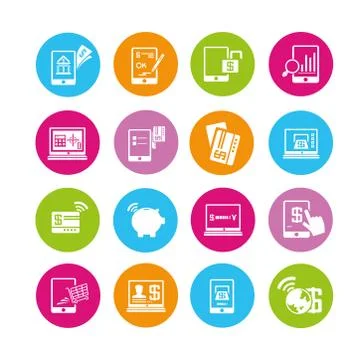 Banking icons Stock Illustration
