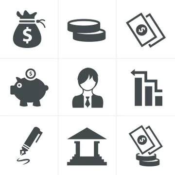 Banking icons Stock Illustration