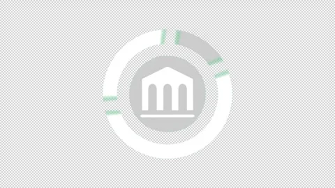Banking Institution Financial Technology Icon Animation Transparent Background 스톡 동영상 335277790