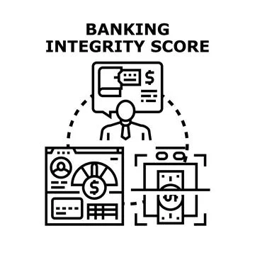 Banking integrity score system assessing financial trustworthiness イラスト素材
