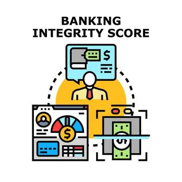 Banking integrity score system assessing financial trustworthiness イラスト素材