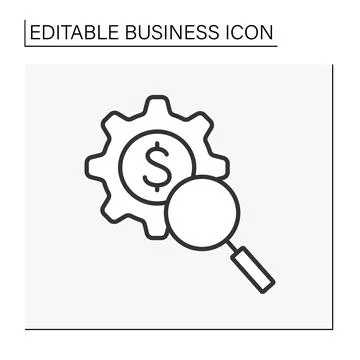 Banking line icon Stock Illustration