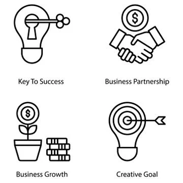 Banking Line Vectors Stock Illustration