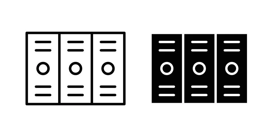 Banking locker icon vectors. Illustrations in black Stock Illustration