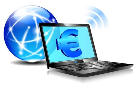 Banking online Pay by internet Stock Illustration