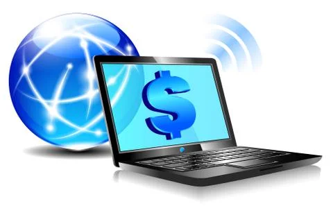 Banking online Pay by internet Stock Illustration