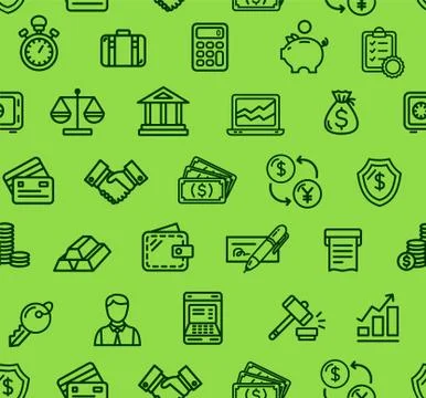 Banking Pattern Background. Vector 스톡 일러스트