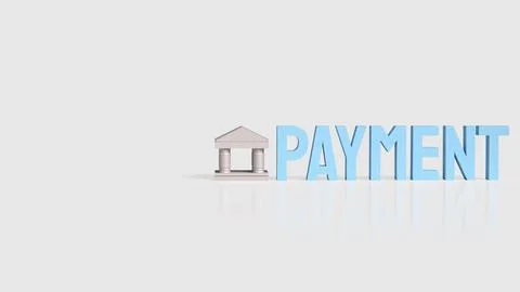 Banking Payment Financial Transaction Concept 3d render.. Stock Illustration
