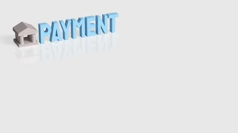 Banking Payment Financial Transaction Concept 3d render.. Stock Illustration