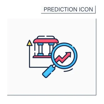 Banking predictive analytics color icon 스톡 일러스트