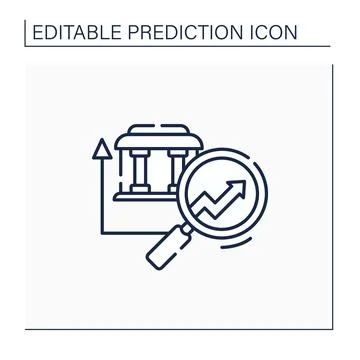 Banking predictive analytics line icon イラスト素材