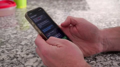 Banking Scam Via SMS Text Messages Concept Stock Footage 327871692