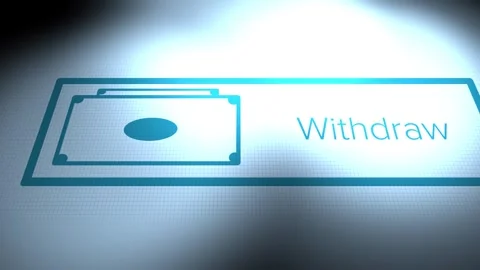 A Banking Withdraw Button in Generic Interface 1 Stock Footage 341877505