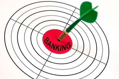 Banking word on target Stock Illustration