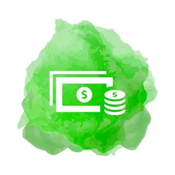 Banknote, cash stack icon Stock Illustration