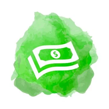 Banknote, cash stack icon Stock Illustration