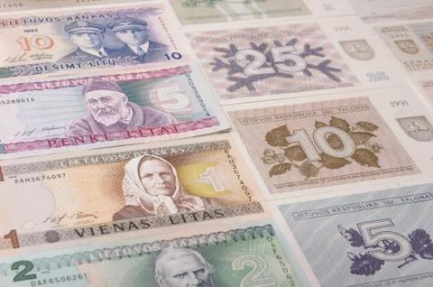 Banknote collection close up Foto stock