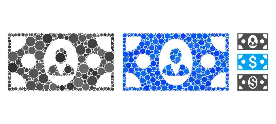 Banknote Composition Icon of Circle Dots Stockillustratie