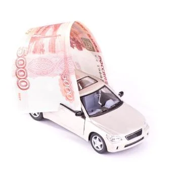 Banknote covers car model Stock Photos