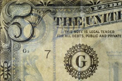 Banknote details. Stock Photos