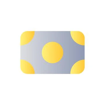 Banknote flat gradient color ui icon 스톡 일러스트