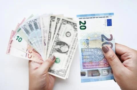 Banknote on hand Foto stock