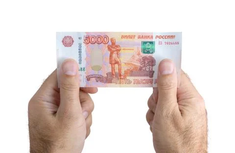 Banknote in hands Stock Photos
