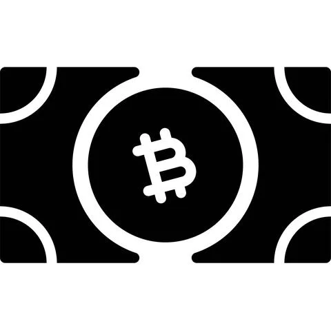 Banknote icon, Cryptocurrency related vector Stock Illustration