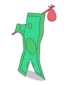 Banknote is on its way. Stock Illustration