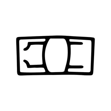 Banknote line vector doodle simple icon design Stock Illustration