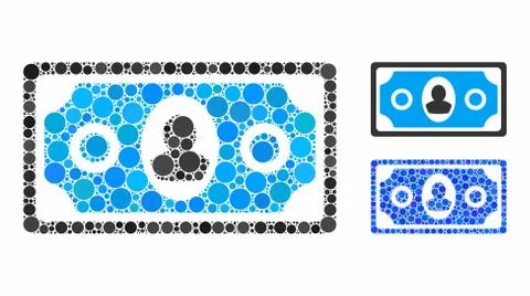Banknote Mosaic Icon of Circles Illustrazione stock