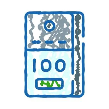 Banknote stack doodle icon financial transaction concept 스톡 일러스트
