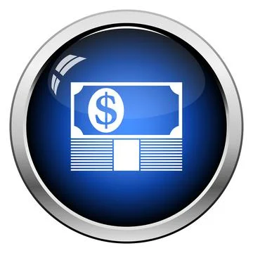 Banknote On Top Of Money Stack Icon Illustrazione stock