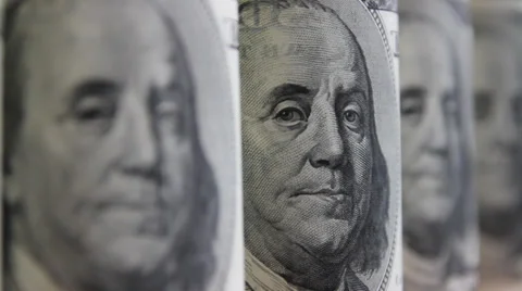 Banknotes of the American dollars 스톡 동영상 36007768