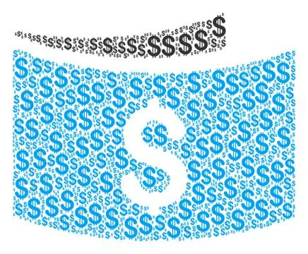Banknotes Collage of Dollar Illustrazione stock