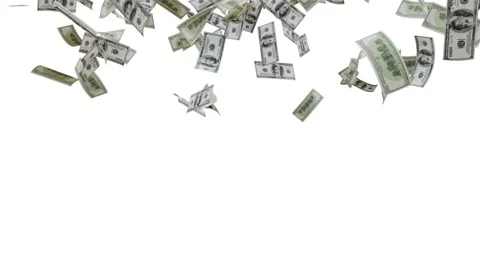 Banknotes dollars bills falling and flying on green screen Stock Footage 316721570