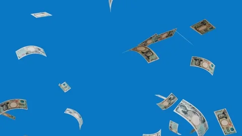 Banknotes dollars bills falling and flying on green screen Stock Footage 316722085