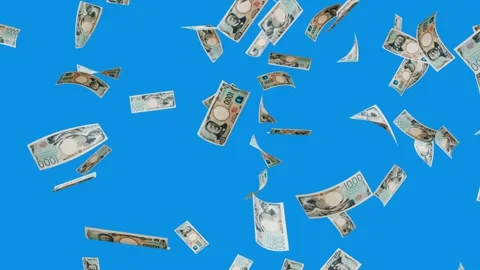 Banknotes dollars bills falling and flying on green screen Stock Footage 316722148