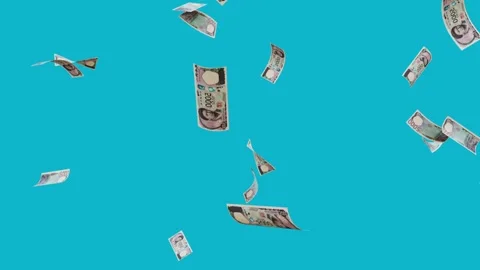 Banknotes dollars bills falling and flying on green screen Stock Footage 316722262