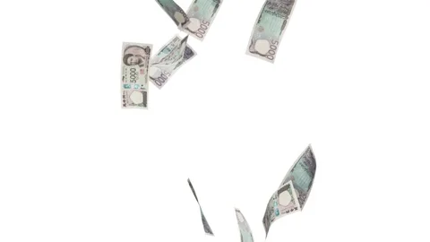 Banknotes dollars bills falling and flying on green screen Stock Footage 316722317