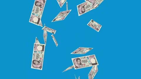 Banknotes dollars bills falling and flying on green screen Stock Footage 316722442