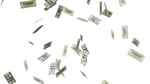 Banknotes dollars bills falling and flying on green screen Stock Footage 316722571