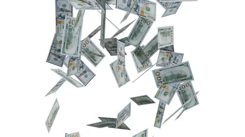 Banknotes dollars bills falling and flying on green screen Stock Footage 316722582
