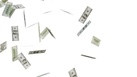 Banknotes dollars bills falling and flying on green screen Stock Footage 316722585
